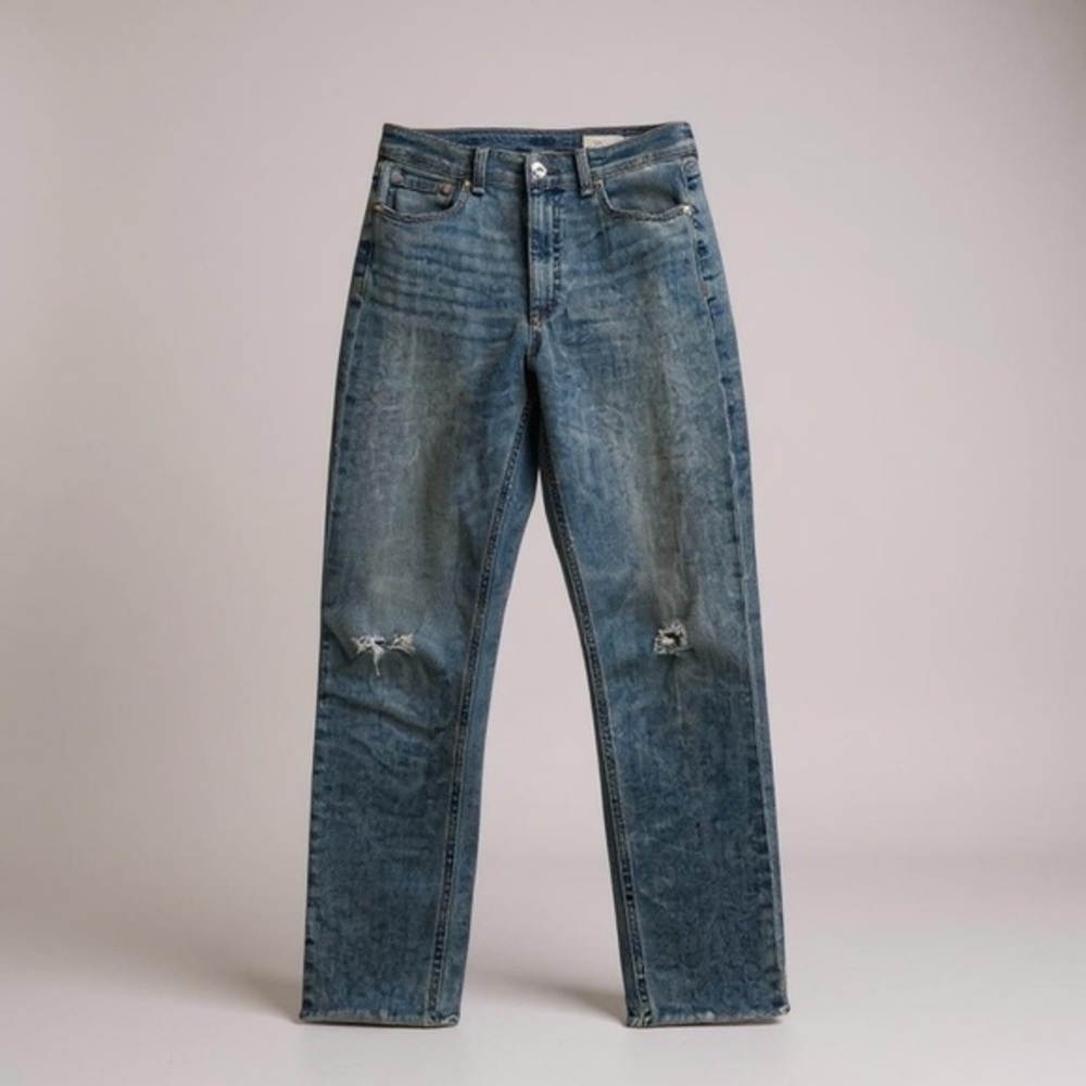Rag & Bone Nina High Rise Cigarette Leg Distressed Jeans